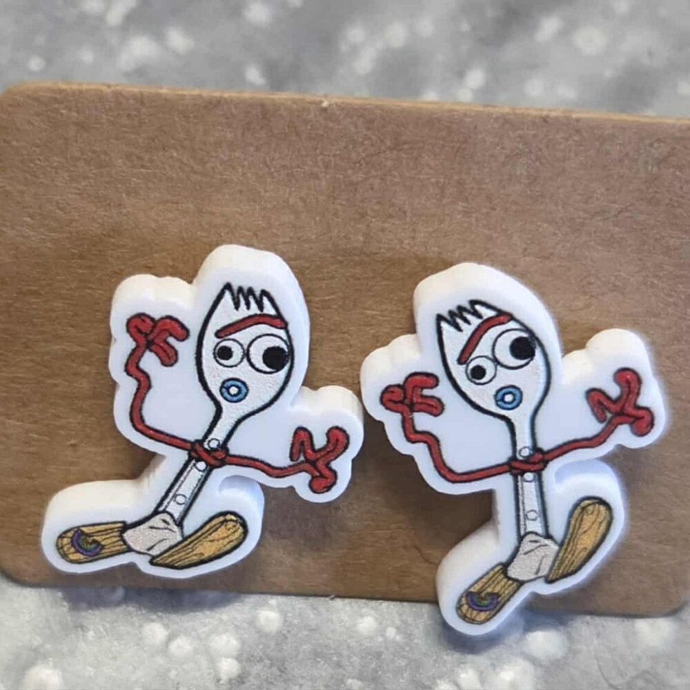 Forky from Toy Story Stud Earrings